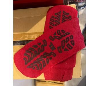Anti Slip Hospital Socks 48 Katt Unisex Medical RED Size Extra Large Medical New